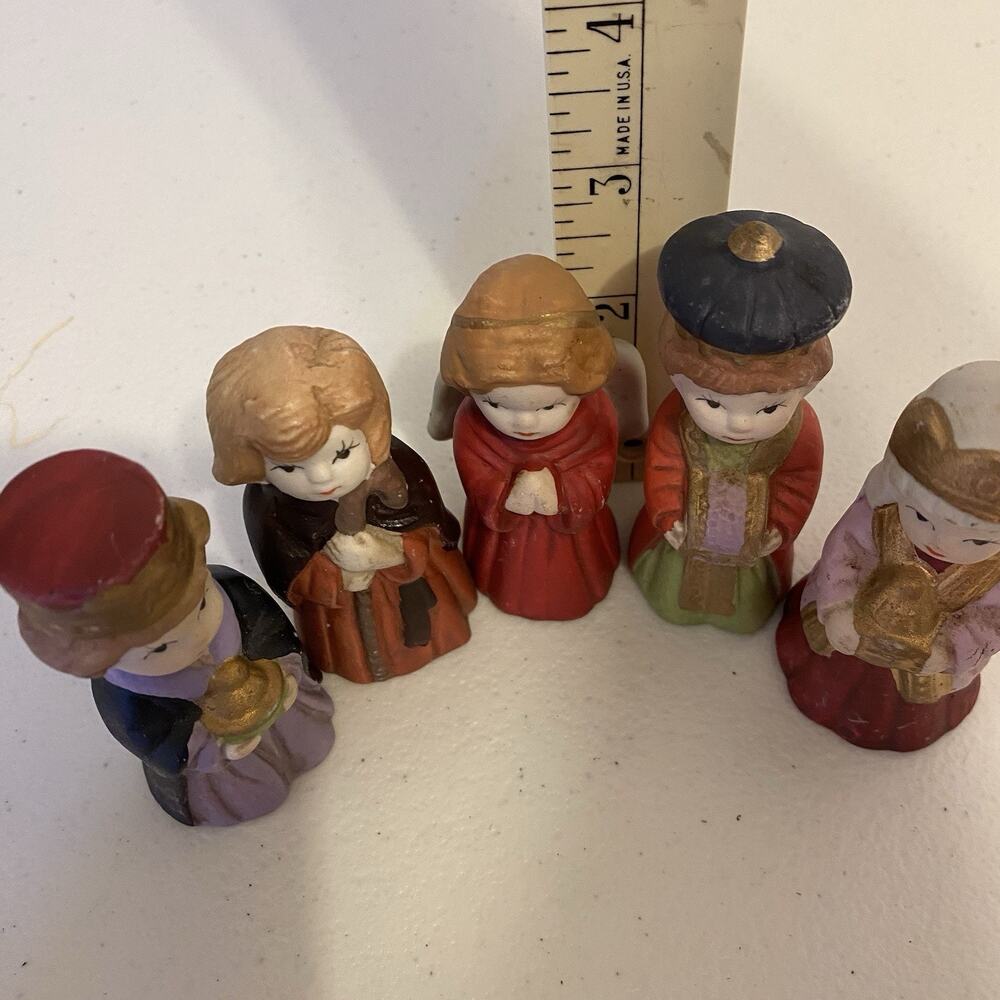 Vintage Children's Boy Girl Christmas Pageant Nativity Set Five Piece Set - Picture 2 of 6